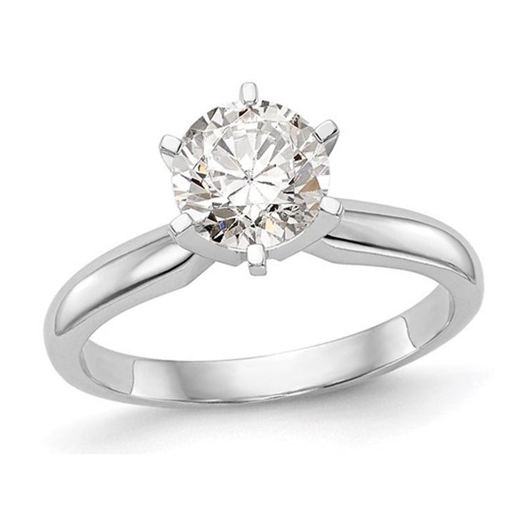 2.00 Carat (ctw VS2-VS1 D-E-F) IGI Certified Lab-Grown Diamond Solitaire Engagement Ring 14K White Gold Image 1