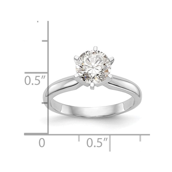 2.00 Carat (ctw VS2-VS1 D-E-F) IGI Certified Lab-Grown Diamond Solitaire Engagement Ring 14K White Gold Image 4