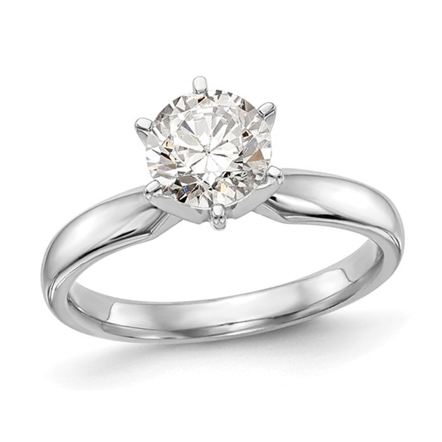 1.00 Carat (ctw VS2-VS1D-E-F) IGI Certified Lab-Grown Diamond Engagement Ring in 14K White Gold Image 1