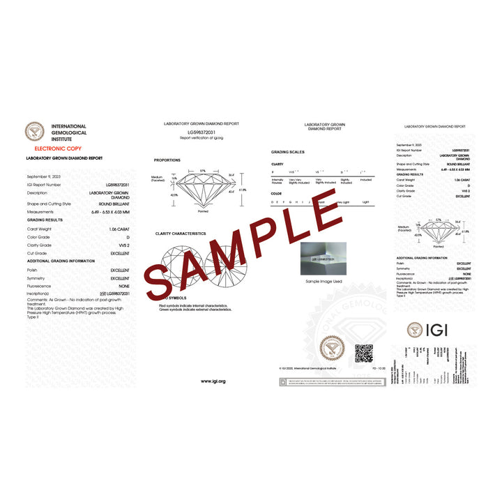 1.00 Carat (ctw VS2-VS1 D-E-F) IGI Certified Lab-Grown Diamond Engagement Ring in 14K White Gold Image 2