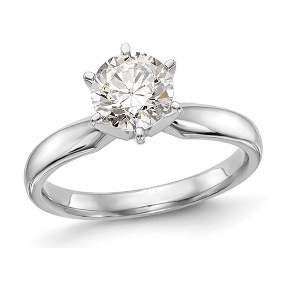1.25 Carat (ctw VS2D-E-F) IGI Certified Lab-Grown Diamond Engagement Ring in 14K White Gold Image 1