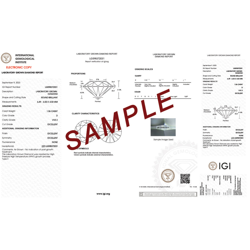 1.00 Carat (ctw VS2-VS1D-E-F) IGI Certified Lab-Grown Diamond Solitaire Engagement Ring 14K White Gold Image 2