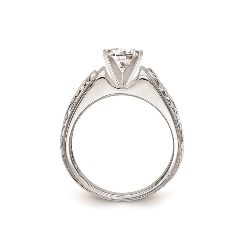 1.00 Carat (ctw VS2-VS1D-E-F) IGI Certified Lab-Grown Diamond Solitaire Engagement Ring 14K White Gold Image 3