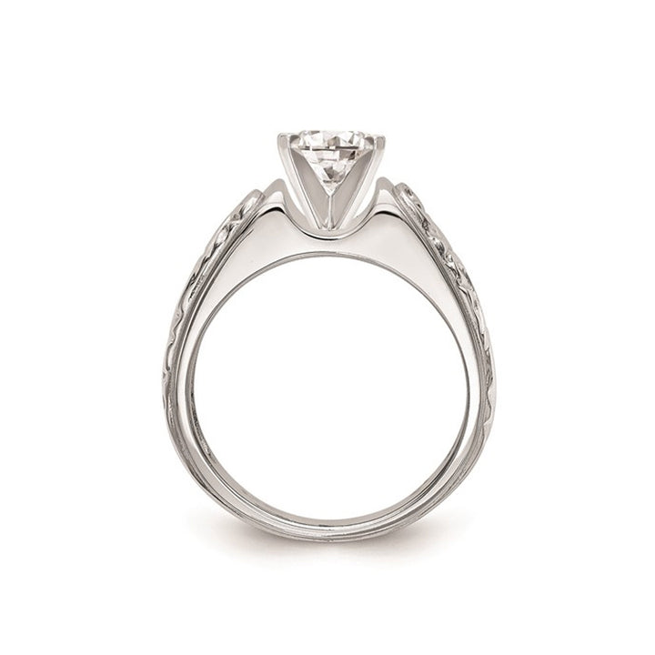 1.00 Carat (ctw VS2-VS1D-E-F) IGI Certified Lab-Grown Diamond Solitaire Engagement Ring 14K White Gold Image 3