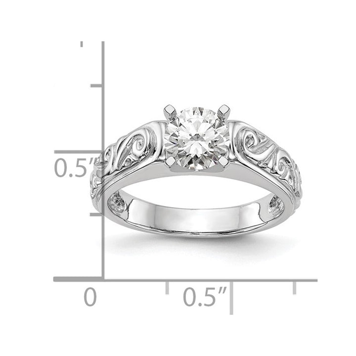 1.00 Carat (ctw VS2-VS1 D-E-F) IGI Certified Lab-Grown Diamond Solitaire Engagement Ring 14K White Gold Image 4