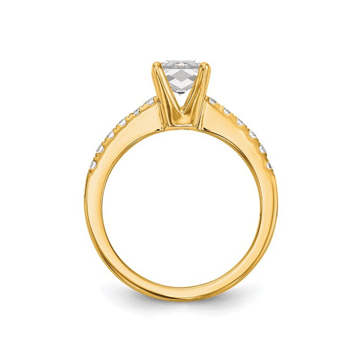1.31 Carat (ctw VS2G-H) Emerald-Cut Certified Lab-Grown Diamond Engagement Ring 14K Yellow Gold Image 3