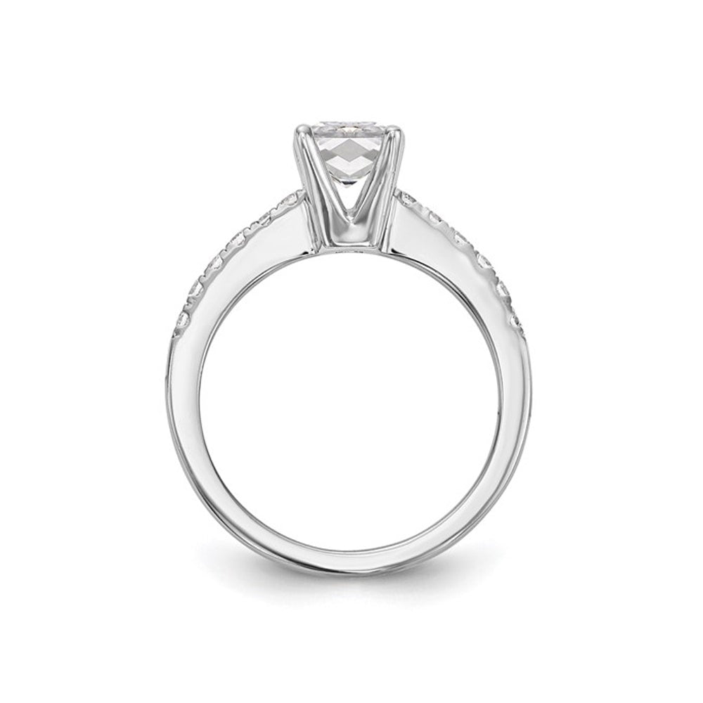 1.31 Carat (ctw VS2G-H) Emerald-Cut Certified Lab-Grown Diamond Engagement Ring 14K White Gold Image 3