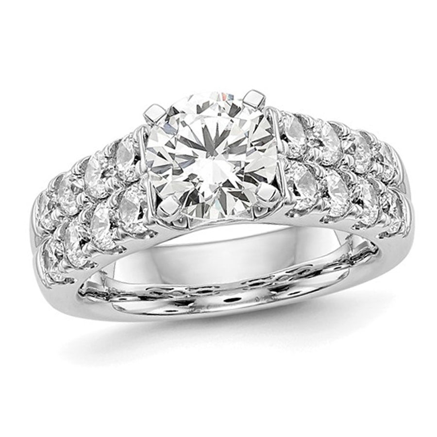 2.44 Carat (ctw VS2-VS1D-E-F) IGI Certified Round Lab-Grown Diamond Engagement Ring 14K White Gold Image 1