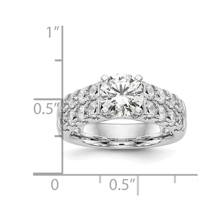2.44 Carat (ctw VS2-VS1D-E-F) IGI Certified Round Lab-Grown Diamond Engagement Ring 14K White Gold Image 4