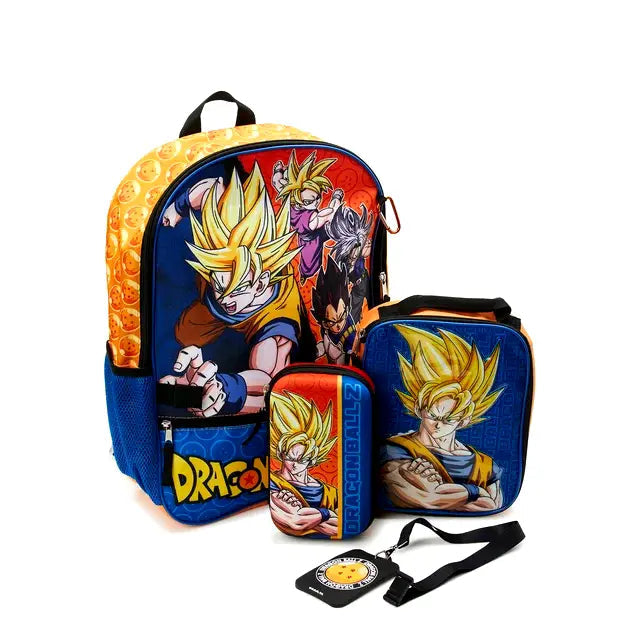 Dragon Ball Z- Laptop Backpack Lunch Bag Set 4-Piece Pencil Pouch Lanyard Image 1