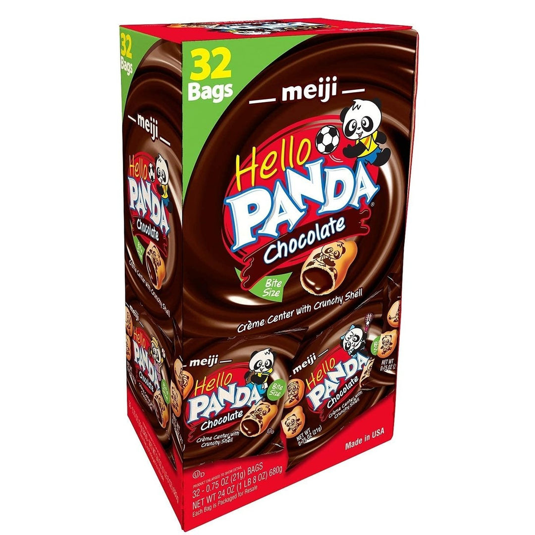 Meiji Hello Panda Chocolate Creme Filled Cookies 0.75 Ounce (Pack of 32) Image 1