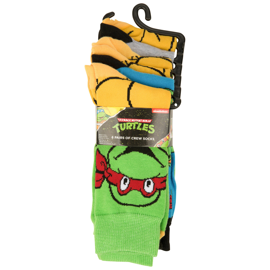Teenage Mutant Ninja Turtles Mens 6-Pair Pack of Crew Socks Image 3