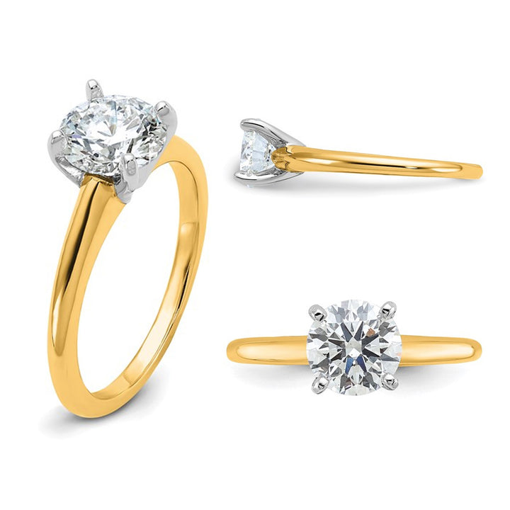 1.50 Carat (ctw VS2-VS1 D-E-F) IGI Certified Lab-Grown Diamond Solitaire Engagement Ring in 14K Yellow Gold Image 4