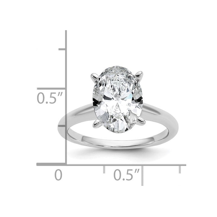 2.20 Carat (ctw VS2G-H) Certified Lab-Grown Diamond Solitaire Engagement Ring in 14K White Gold Image 4