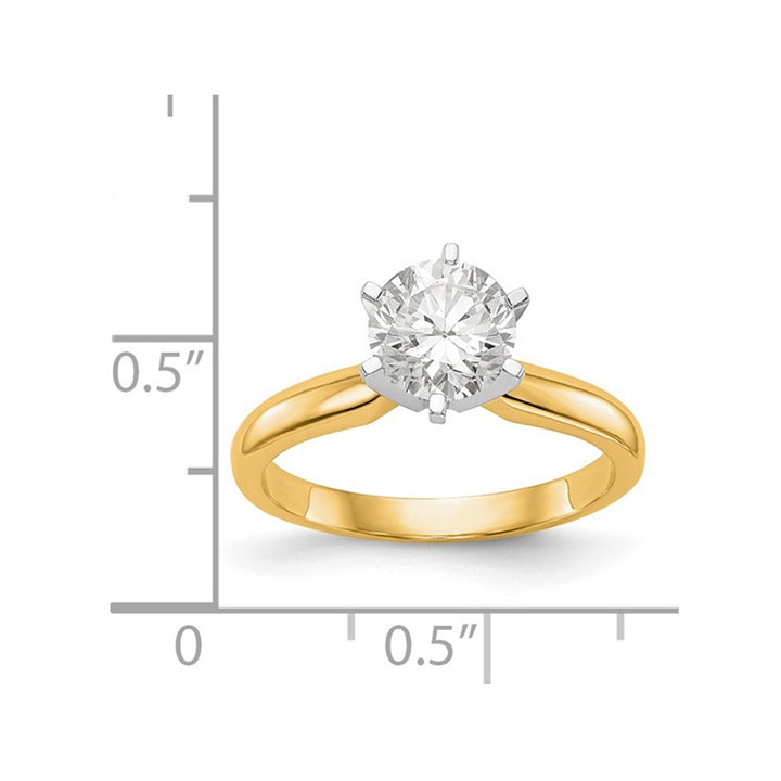 1.25 Carat (ctw VS2D-E-F) IGI Certified Round Lab-Grown Diamond Engagement Ring in 14K Yellow Gold Image 4