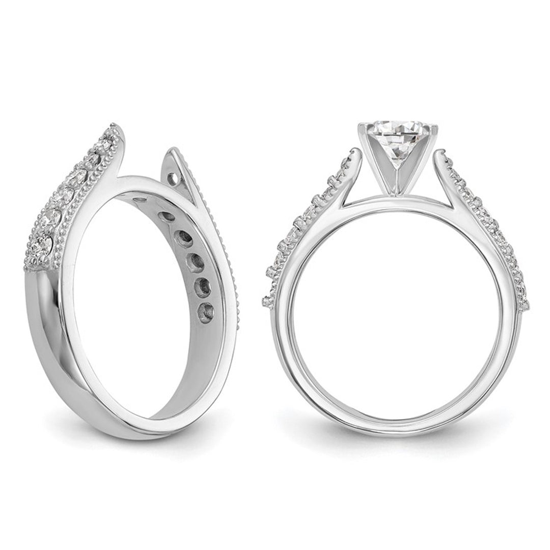 1.35 Carat (ctw VS2D-E-F) IGI Certified Lab-Grown Diamond Engagement Ring 14K White Gold Image 4