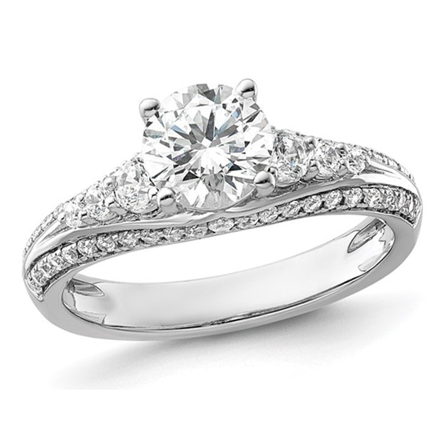 1.50 Carat (ctw VS2-VS1D-E-F) IGI Certified Lab-Grown Diamond Engagement Ring 14K White Gold Image 1