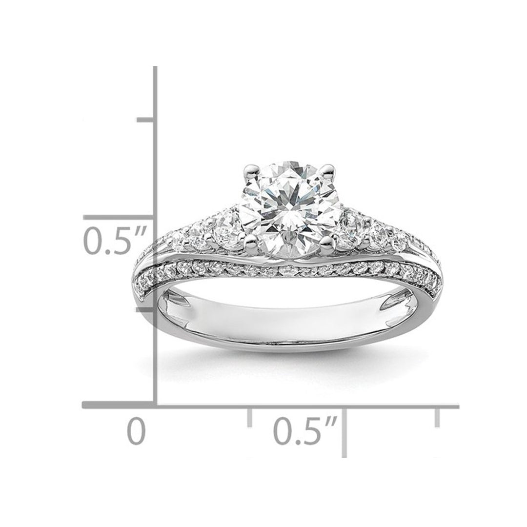 1.50 Carat (ctw VS2-VS1 D-E-F) IGI Certified Lab-Grown Diamond Engagement Ring 14K White Gold Image 4