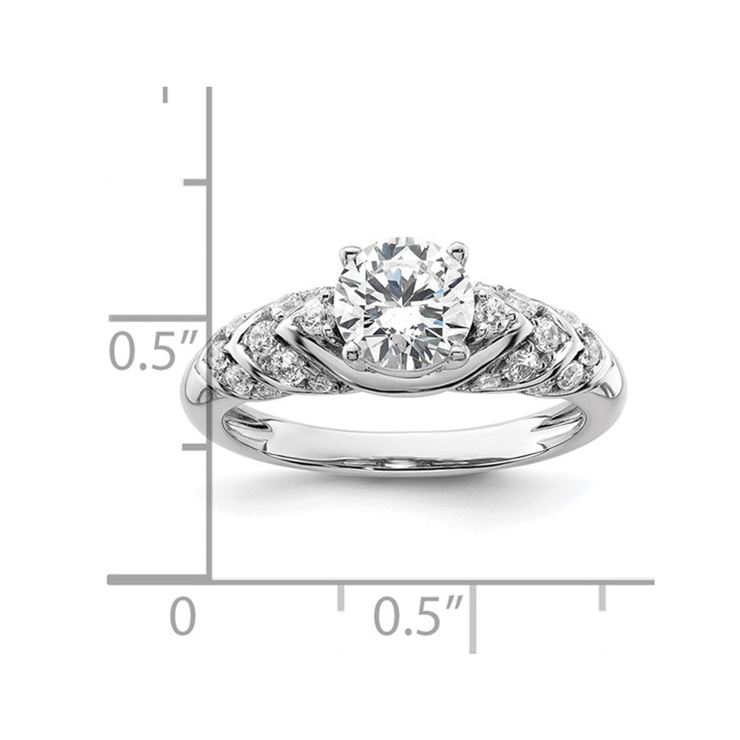 1.32 Carat (ctw VS2D-E-F) IGI Certified Lab-Grown Diamond Engagement Ring 14K White Gold Image 4
