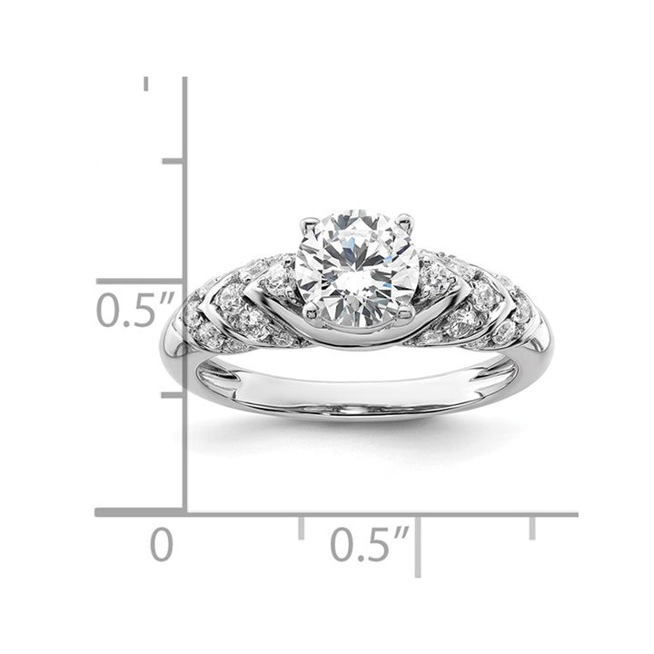 1.32 Carat (ctw VS2D-E-F) IGI Certified Lab-Grown Diamond Engagement Ring 14K White Gold Image 4