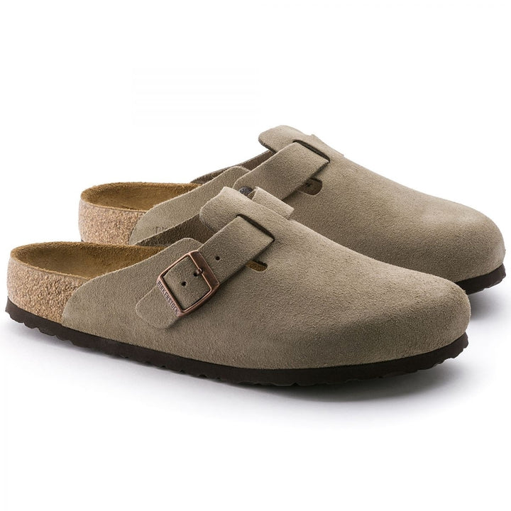 BIRKENSTOCK Unisex Boston Soft Footbed Taupe Suede - 0560771 and 0560773  TAUPE SUEDE Image 4