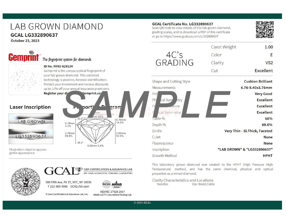 1.80 Carat (ctw VS2-VS1D-E-F) Certified Cushion-Cut Lab Grown Diamond Engagement Ring in 14K White Gold Image 2