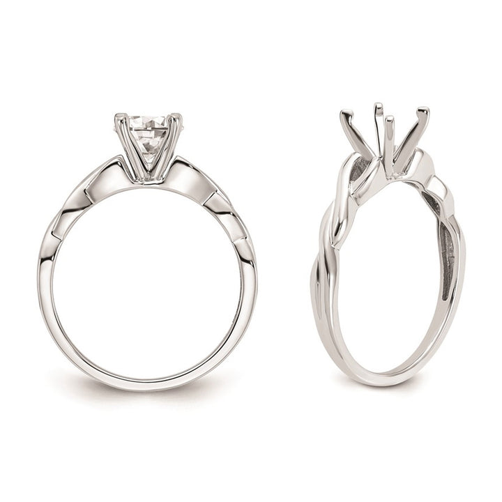 1.00 Carat (ctw VS2-VS1D-E-F) IGI Certified Lab-Grown Diamond Twist Engagement Ring in 14K White Gold Image 4