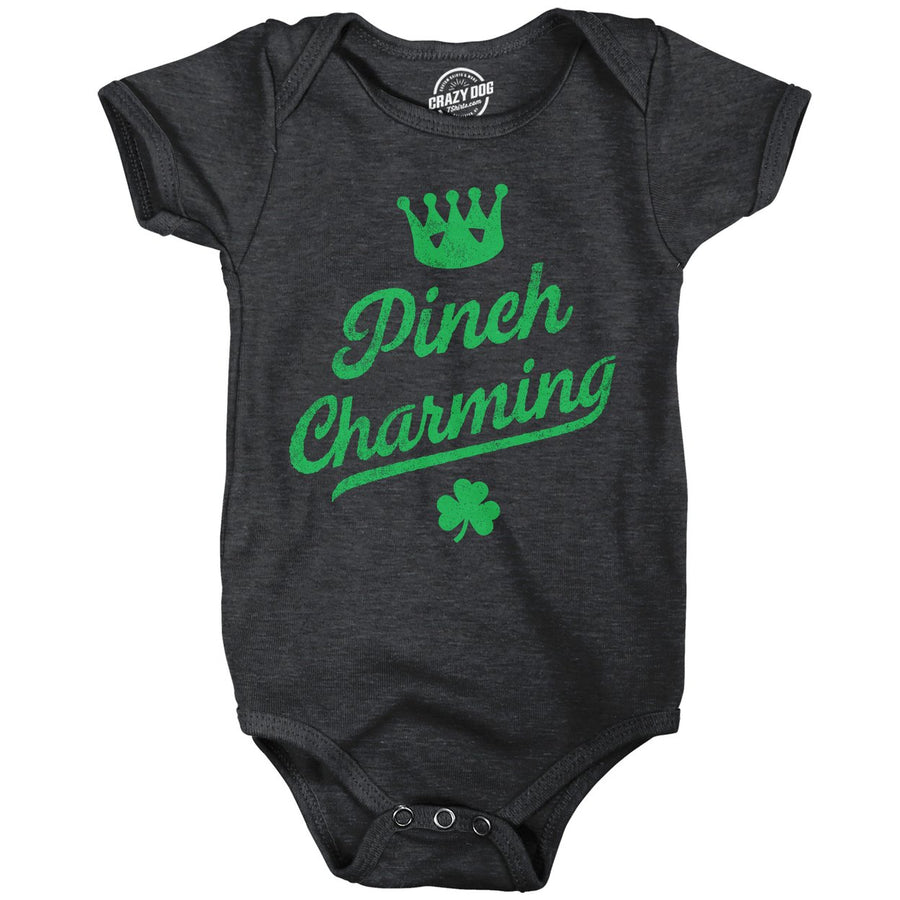 Pinch Charming Baby Bodysuit Funny St Pattys Day Parade Pinching Joke Jumper For Infants Image 1