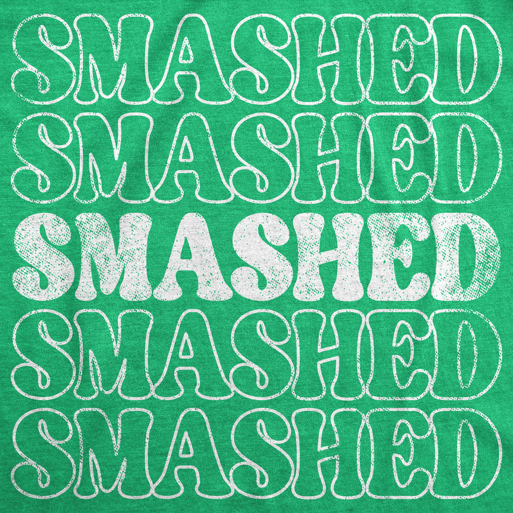 Mens Retro Smashed T Shirt Funny St Pattys Day Parade Partying Drunk Joke Tee For Guys Image 2