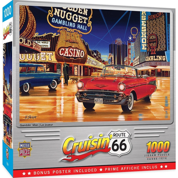 Cruisin Route 66 - Gamblin Man 1000 Piece Puzzle Image 1