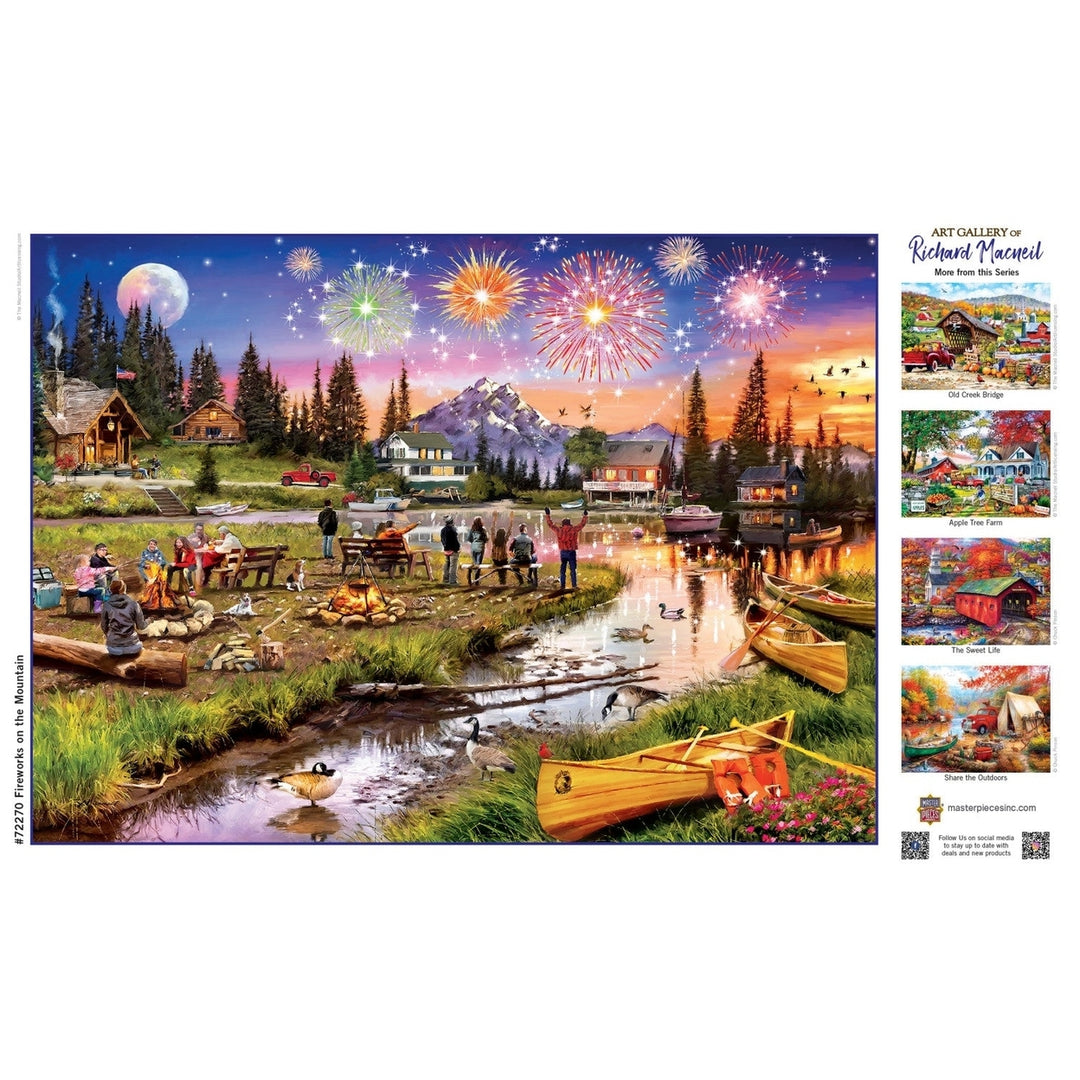 Art Gallery - Fireworks on the Mountain 1000 Piece Puzzle Image 4