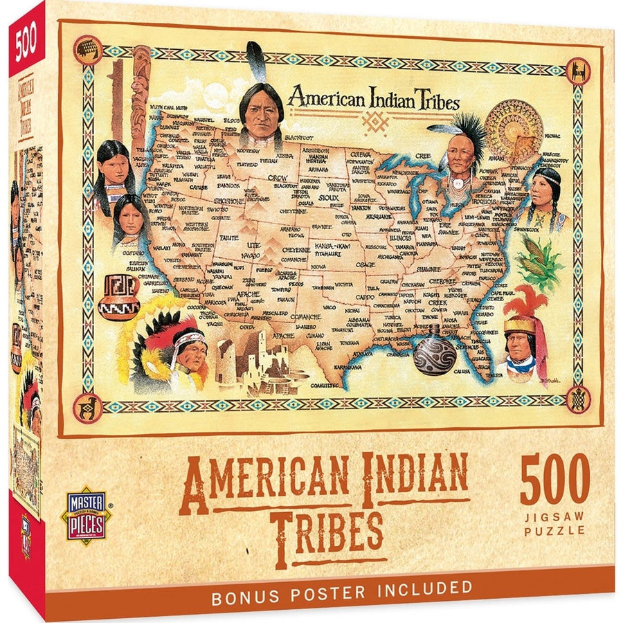 American Indian Tribes 500 Piece Puzzle Image 1