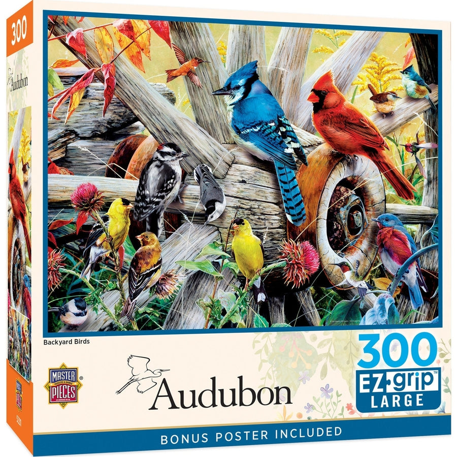 Audubon - Backyard Birds 300 Piece EZ Grip Jigsaw Puzzle Image 1