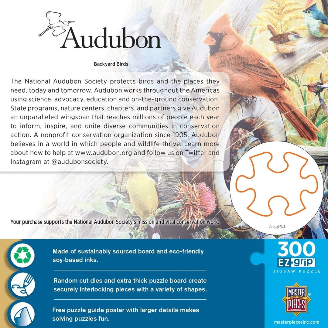 Audubon - Backyard Birds 300 Piece EZ Grip Jigsaw Puzzle Image 3