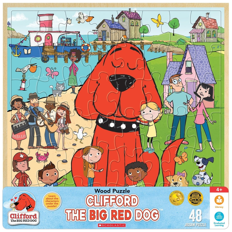 Clifford The Big Red Dog 48 Piece Wood Jigsaw Puzzle Image 1