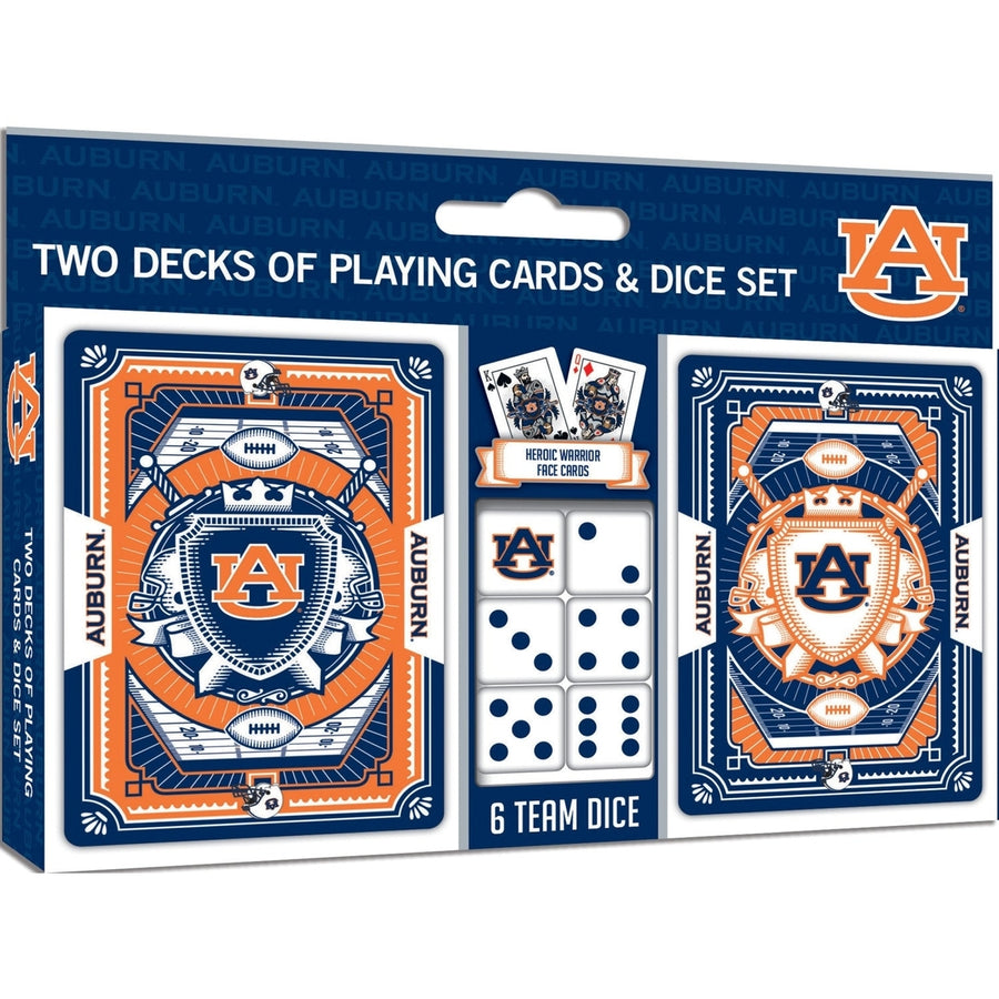 Auburn Tigers - 2-Pack Playing Cards and Dice Set Image 1