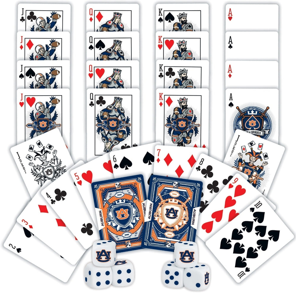Auburn Tigers - 2-Pack Playing Cards and Dice Set Image 2