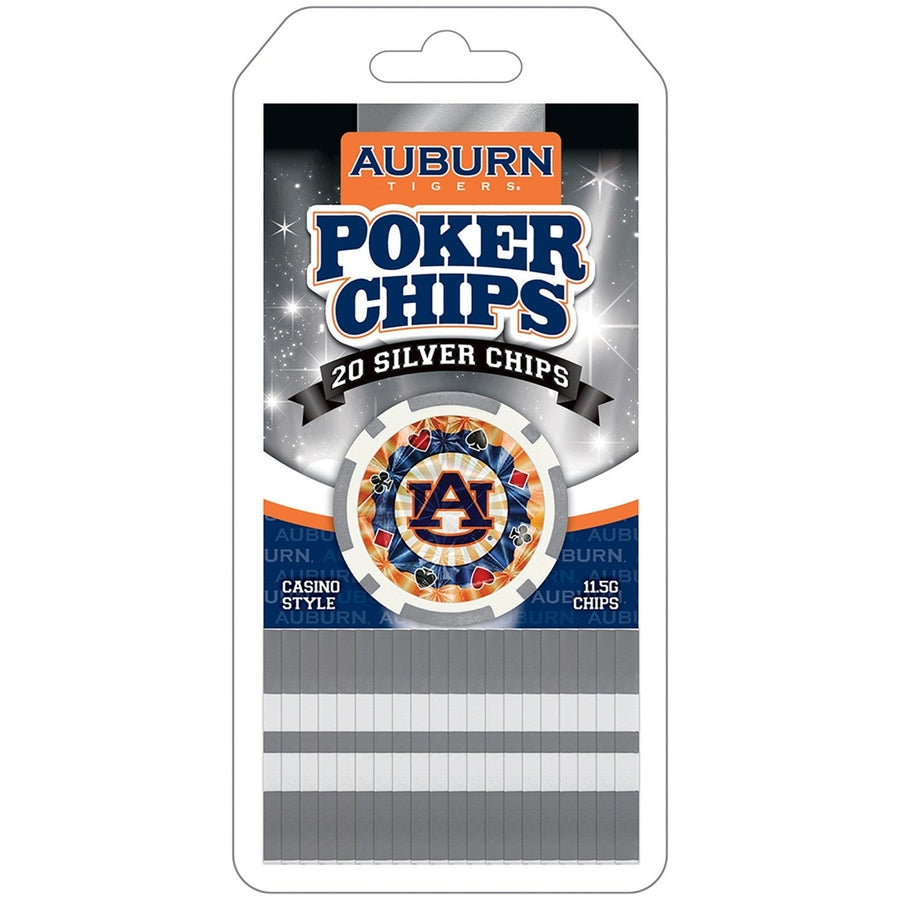 Auburn Tigers 20 Piece Poker Chips Image 1