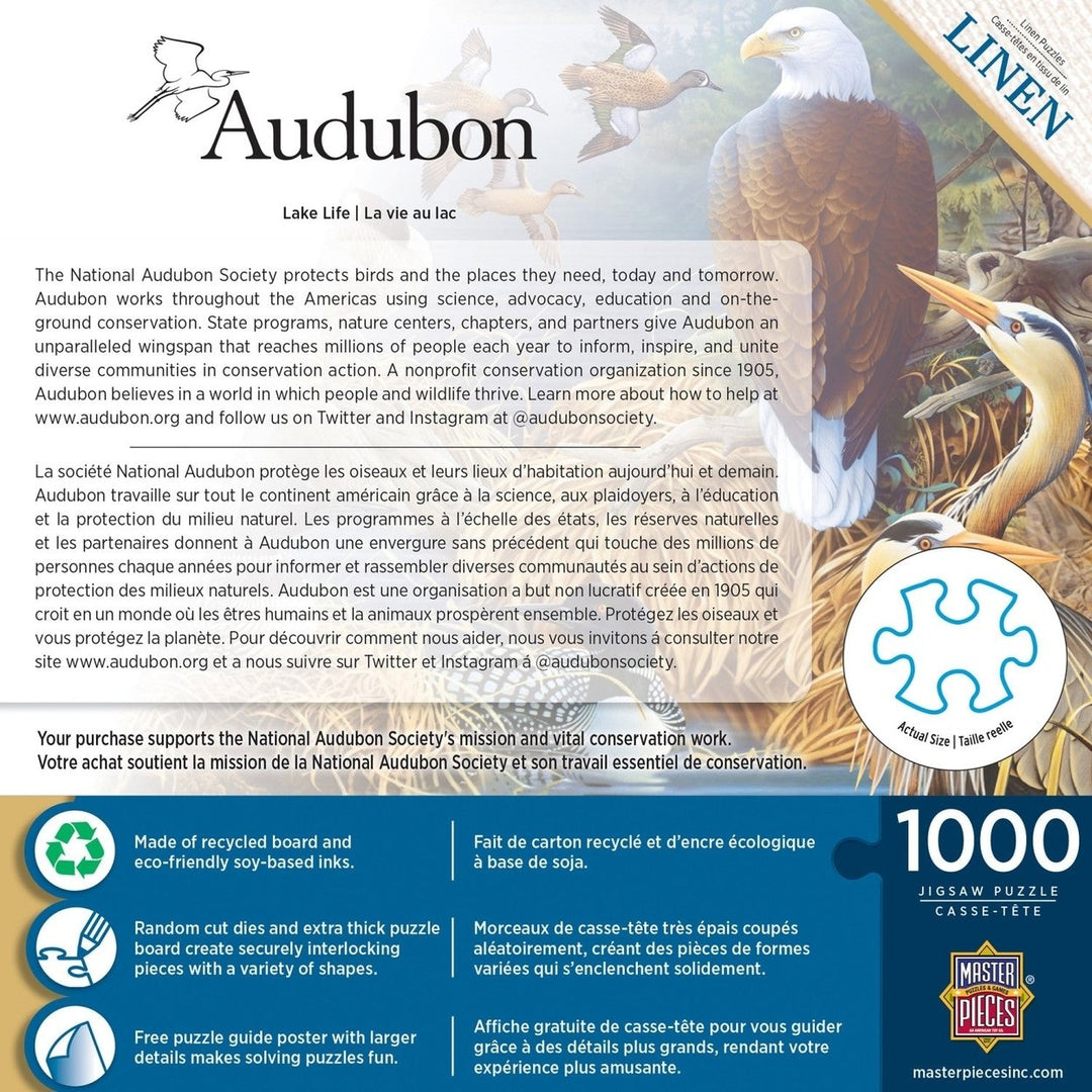 Audubon - Lake Life 1000 Piece Jigsaw Puzzle Image 3
