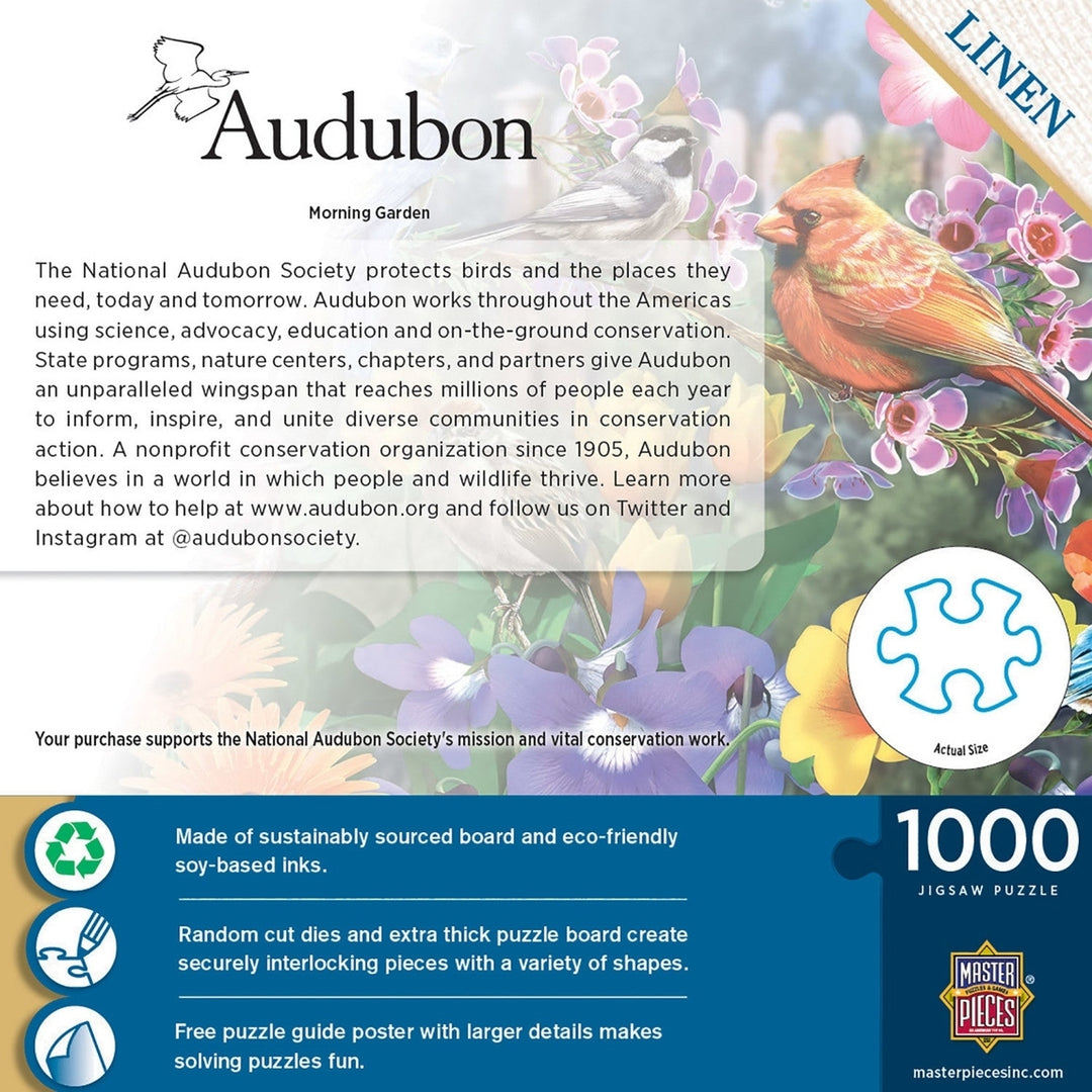 Audubon - Morning Garden 1000 Piece Jigsaw Puzzle Image 3
