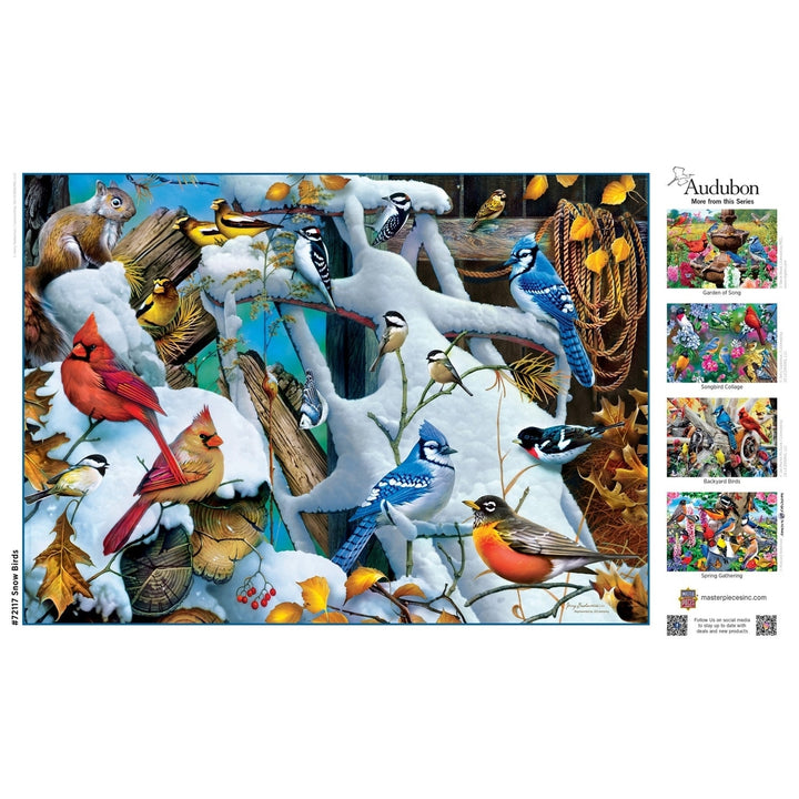 Audubon - Snow Birds 1000 Piece Jigsaw Puzzle Image 4