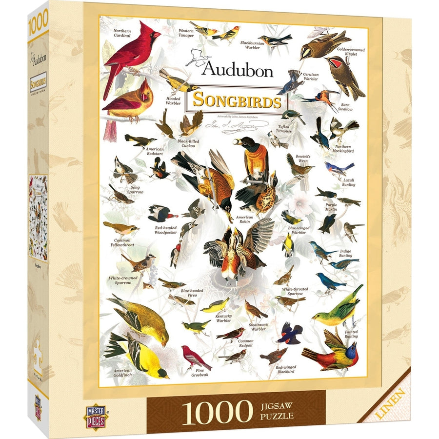 Audubon - Songbirds 1000 Piece Jigsaw Puzzle Image 1
