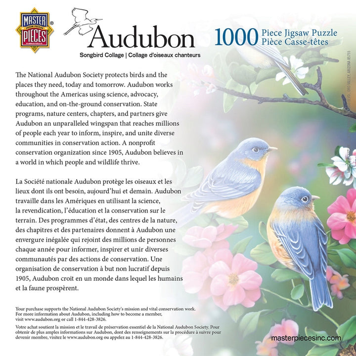 Audubon - Songbird Collage 1000 Piece Jigsaw Puzzle Image 3