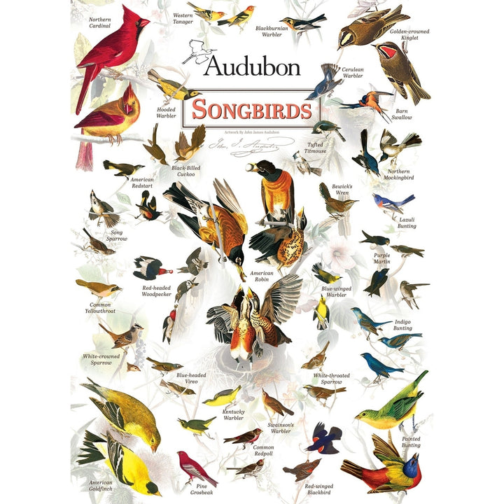 Audubon - Songbirds 1000 Piece Jigsaw Puzzle Image 2