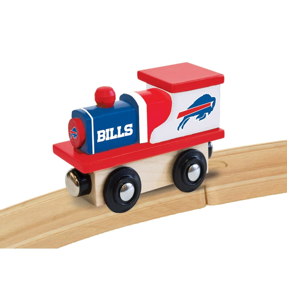 Buffalo Bills Wooden Toy Train Engine Compatible with 1 Inch Train Tracks Image 2