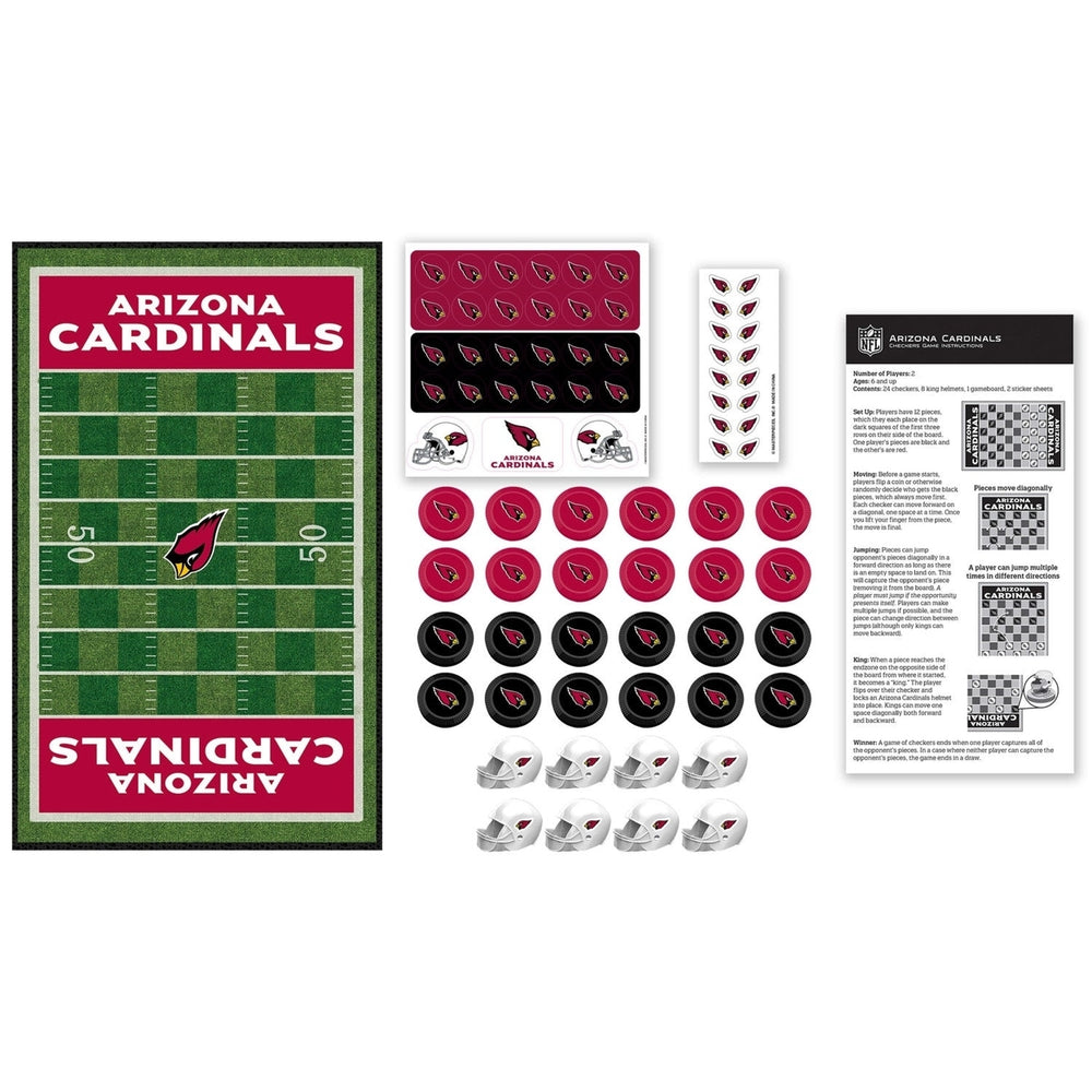 Arizona Cardinals Checkers Board Game Image 2