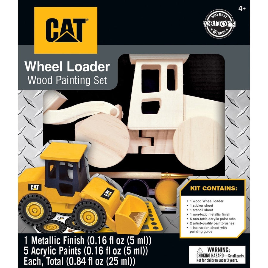 CAT - Caterpillar Wheel Loader Wood Craft and Paint Kit Image 1