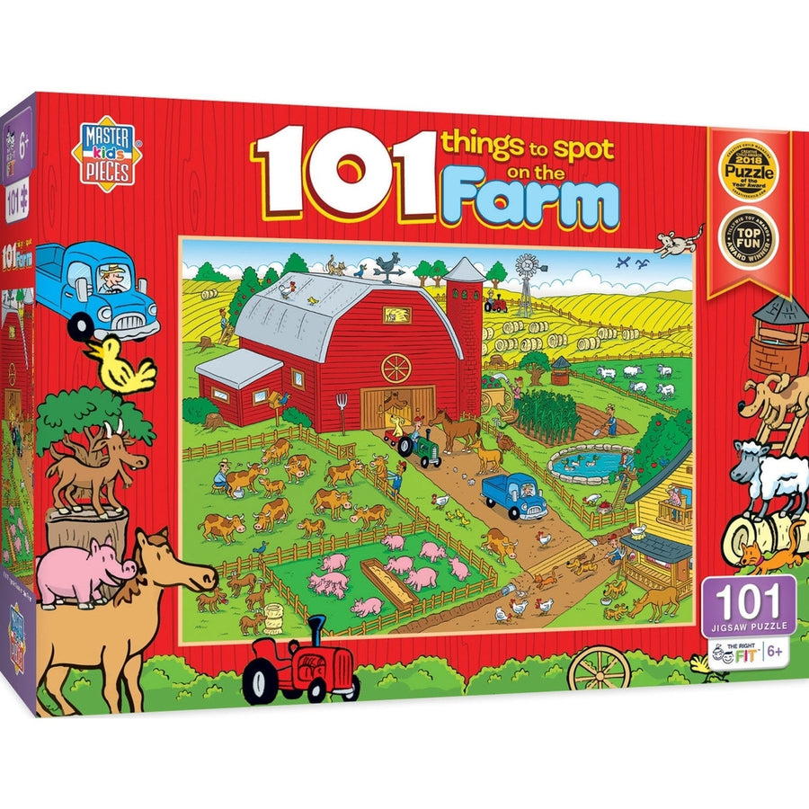 101 Things to Spot on a Farm - 101 Piece Jigsaw Puzzle Image 1