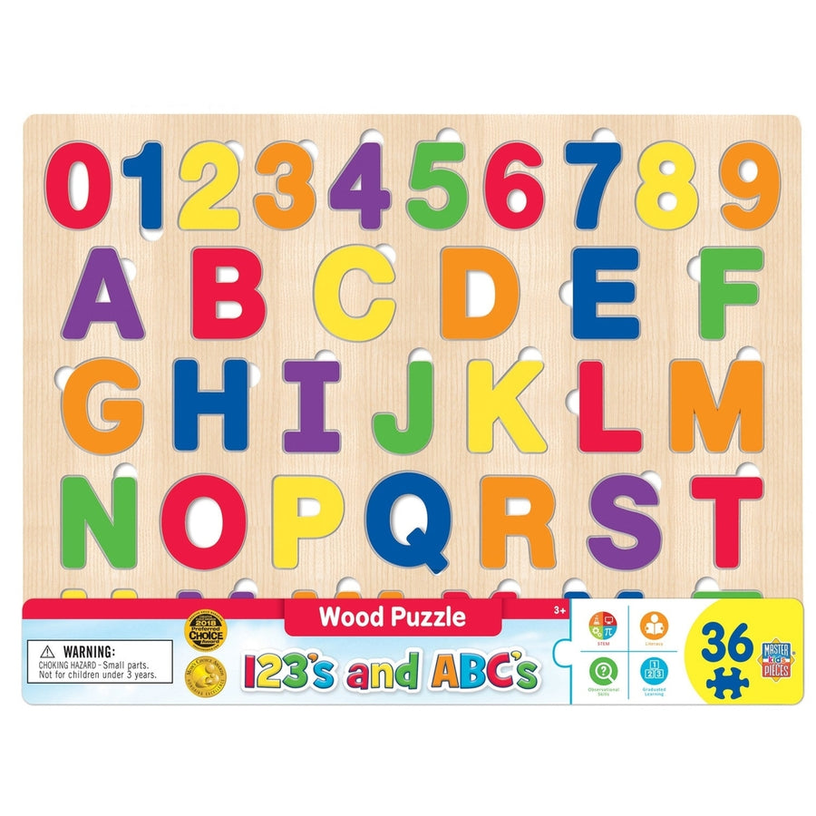 123s and ABCs - 36 Piece Wood Puzzle Image 1