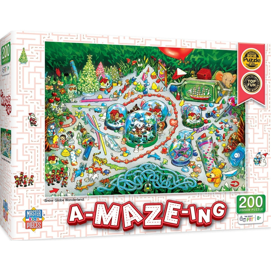 A-Maze-ing - Snow Globe Wonderland 200 Piece Jigsaw Puzzle Image 1